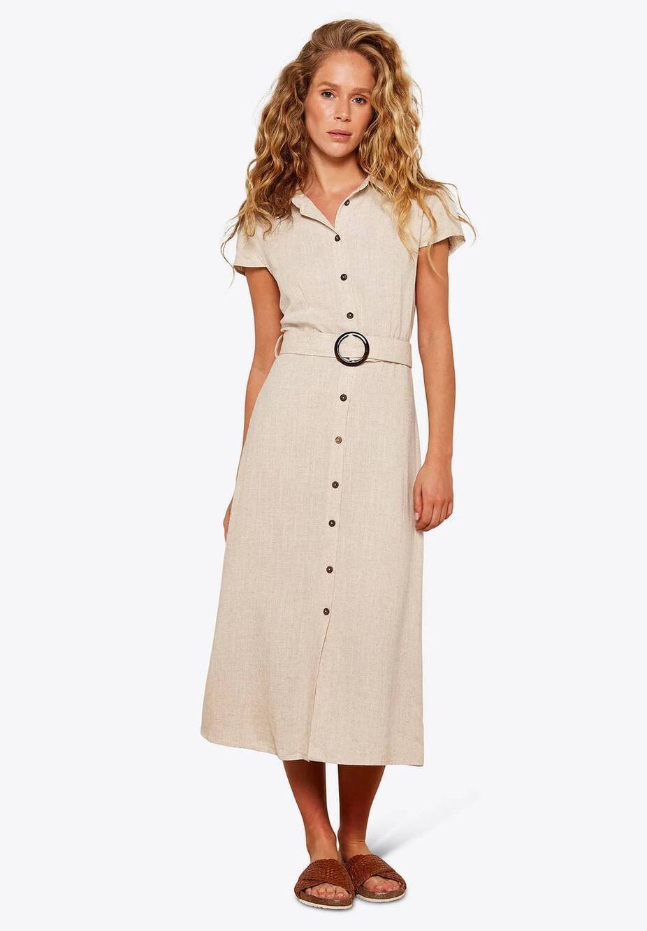 NEW APRICOT vintage button dress in stone